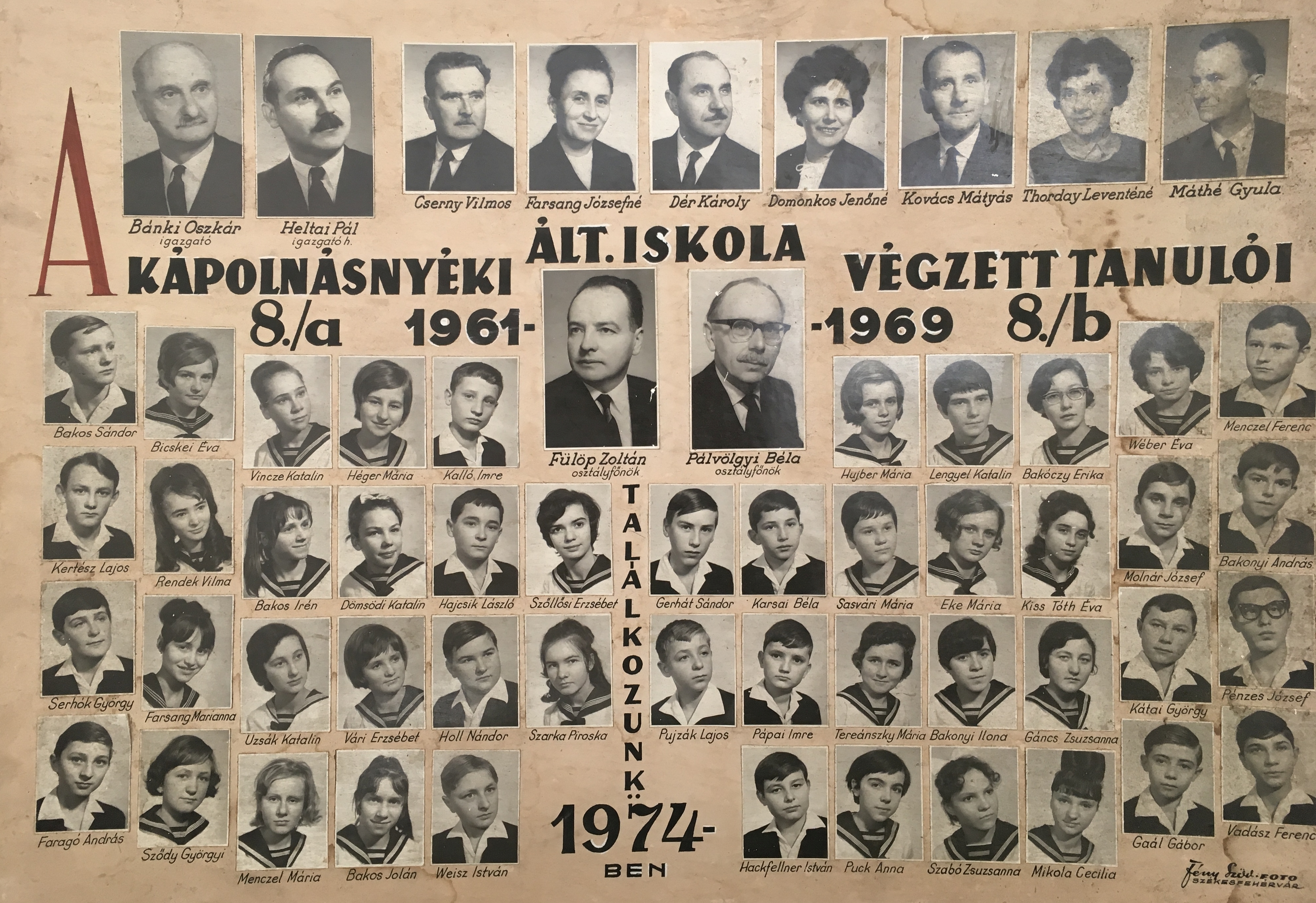 Kápolnásnyéki általános iskolai tabló 1969 Kápolnásnyéki általános iskolai tabló 1969